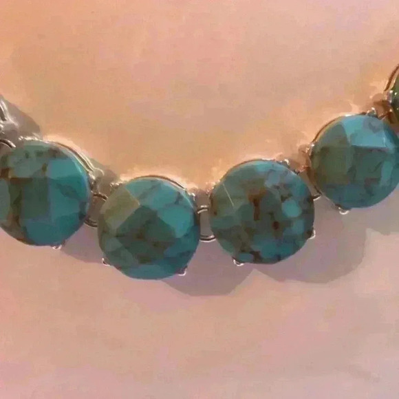 Ralph Lauren Silver Tone Turquoise Necklace - Picture 6 of 7